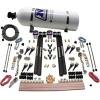 Thumbnail for Nitrous Express SX2 Dual Stage /Gas/Rails 8 Nozzles Nitrous Kit (200-1200HP) w/15lb Bottle