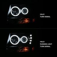 Thumbnail for ANZO 2007-2013 Chevrolet Avalanche Projector Headlights w/ Halo Black (CCFL)