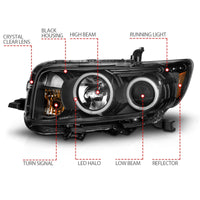 Thumbnail for ANZO 2008-2010 Scion Xb Projector Headlights w/ Halo Black