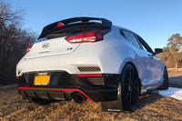 Thumbnail for Rally Armor 19-22 Hyundai Veloster N Black UR Mud Flap w/ White Logo