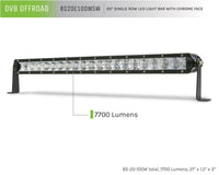 Thumbnail for DV8 Offroad SL 8 Slim 20in Light Bar Slim 100W Spot 5W CREE LED - Black