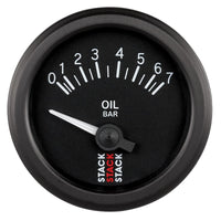 Thumbnail for Autometer Stack 52mm 0-7 Bar M10 (M) Electric Oil Pressure Gauge - Black