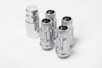 Thumbnail for Wheel Mate 12x1.25 48mm Muteki SR48 Silver Open End Locking Lug Nut - Set of 4