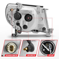 Thumbnail for ANZO 05-09 Toyota Tacoma Projector Light Bar Style Headlights w/ C Light Bar