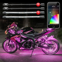 Thumbnail for XK Glow Strip Million Color XKCHROME Smartphone App ATV/Motorcycle LED Light Kit 8xPod + 4x10In