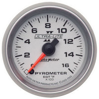 Thumbnail for Autometer Ultra-Lite II 52mm 0-1600 Deg F Full Sweep Electric Pyrometer (EGT) Gauge