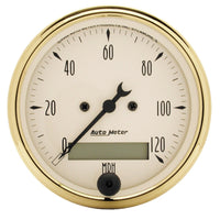 Thumbnail for AutoMeter Gauge Speedometer 3-1/8in. 120MPH Elec. Prog. W/ Lcd Odo Golden Oldies