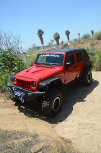 Thumbnail for DV8 Offroad 07-18 Jeep Wrangler JK 2 Piece Fast Back Hard Top 4 Door - Black (DS Only)