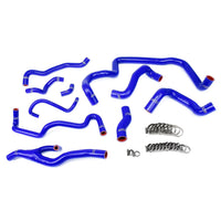 Thumbnail for HPS Blue Reinforced Silicone Radiator and Heater Hose Kit Coolant for Mini 07-11 Cooper S R56 1.6L Turbo Automatic Trans