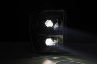 Thumbnail for AlphaRex 08-10 Ford F250-550 LUXX-Series LED Projector Headlights Alpha-Blk w/Activ Light/Seq Signal