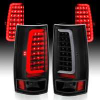 Thumbnail for ANZO 2007-2014 Chevy Tahoe LED Taillight Plank Style Black w/Clear Lens