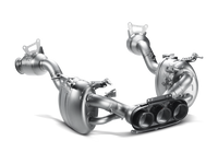 Thumbnail for Akrapovic 10-15 Ferrari 458 Italia/458 Spyder Slip-On Line (Titanium) w/ Carbon Tips