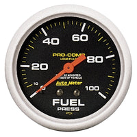 Thumbnail for Autometer Liquid Filled Mechanical 2-5/8inch 100 PSI Fuel Pressure Gauge