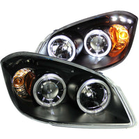 Thumbnail for ANZO 2005-2010 Chevrolet Cobalt Projector Headlights w/ Halo Black w/ LED