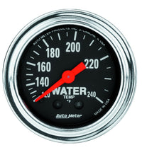 Thumbnail for AutoMeter Gauge Water Temp 2-1/16in. 120-240 Deg. F Mechanical 12ft. Traditional Chrome