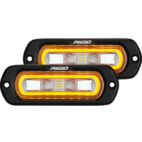 Thumbnail for Rigid Industries SR-L Series Flush Mount LED Spreader Pair w/ Amber Halo - Universal