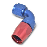 Thumbnail for Russell Performance -6 AN Red/Blue 90 Degree Full Flow Hose End