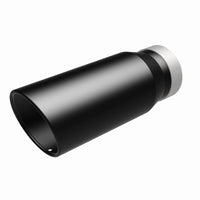 Thumbnail for MagnaFlow Tip Stainless Black Coated Single Wall Round Single Outlet 5in Dia 4in Inlet 13in L