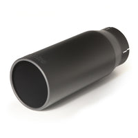 Thumbnail for Banks Power Tailpipe Tip Kit - SS Round Straight Cut - Black - 4in Tube - 5in X 12.5in