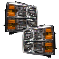 Thumbnail for Oracle Lighting 07-13 Chevrolet Silverado Pre-Assembled LED Halo Headlights - Blue SEE WARRANTY