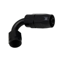 Thumbnail for DeatschWerks 6 AN Female Flare Swivel 120-Degree Hose End CPE - Anodized Matte Black