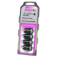 Thumbnail for McGard SplineDrive Lug Nut (Cone Seat) M12X1.5 / 1.24in. Length (4-Pack) - Black (Req. Tool)