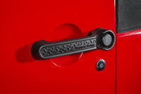 Thumbnail for Rugged Ridge Elite Dr Hndle Inserts Black Tread 4Dr 07-18 Jeep Wrangler JK