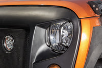 Thumbnail for Rugged Ridge 07-18 Jeep Wrangler JK/JKU Textured Black Elite Headlight Euro Guards