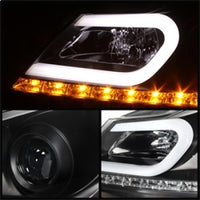 Thumbnail for Spyder Mercedes Benz W204 C-Class 12-13 Projector Halogen Model- DRL Blk PRO-YD-MBW20412-DRL-BK