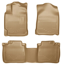 Thumbnail for Husky Liners 10-13 Lexus RX350/RX450h WeatherBeater Tan Front & 2nd Seat Floor Liners