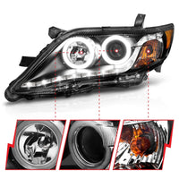 Thumbnail for ANZO 2010-2011 Toyota Camry Projector Headlights w/ Halo Black (CCFL)