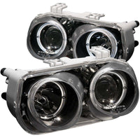 Thumbnail for ANZO 1994-1997 Acura Integra Projector Headlights w/ Halo Black