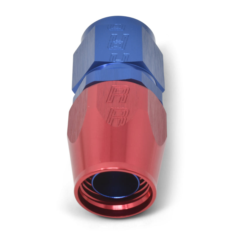 Russell Performance -10 AN Red/Blue Straight Full Flow Hose End