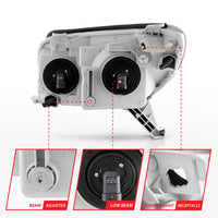 Thumbnail for ANZO 2003-2005 Toyota 4Runner Crystal Headlights Black