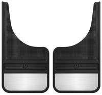 Thumbnail for Husky Liners Universal 12in Wide Black Rubber Front Mud Flaps w/ Weight