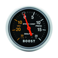 Thumbnail for Autometer Sport-Comp 2-5/8in 30 IN HG/20 PSI Mechanical Boost/Vacuum Gauge