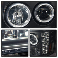 Thumbnail for Spyder GMC Sierra 1500/2500 07-13 Projector Headlights LED Halo- LED Blk Smke PRO-YD-GS07-HL-BSM