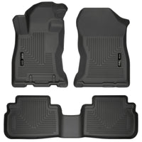Thumbnail for Husky Liners 2019 Subaru Forester Weatherbeater Black Front & 2nd Seat Floor Liners