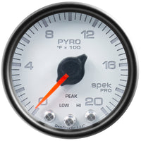 Thumbnail for Autometer Spek-Pro Gauge Pyro. (Egt) 2 1/16in 2000f Stepper Motor W/Peak & Warn Wht/Blk
