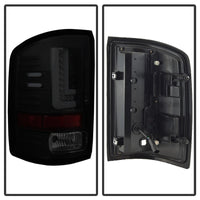 Thumbnail for Spyder GMC Sierra 2016-2017 Light Bar LED Tail Lights - Black Smoke ALT-YD-GS16-LED-BSM