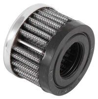 Thumbnail for K&N Rubber Base Crankcase Vent Filter - Chrome 1in Flange ID x 2in OD x 1.5in Height