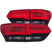 Thumbnail for ANZO 2014-2016 Jeep Grand Cherokee LED Taillights Red/Smoke