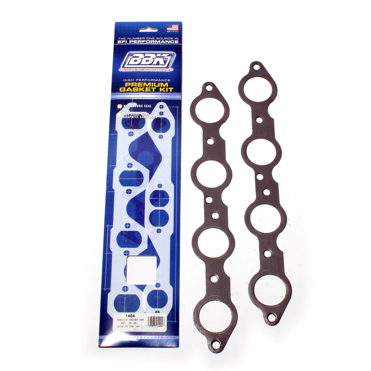 PREMIUM HEADER GASKET SET GM LS V-8 (PAIR) (All 6 Bolt Port Flange)