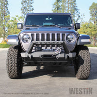Thumbnail for Westin 18-19 Jeep Wrangler JL Stubby Front Bumper - Textured Black