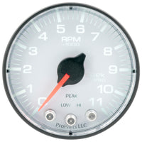 Thumbnail for Autometer Spek-Pro Gauge Tach 2 1/16in 11K Rpm W/ Shift Light & Peak Mem Wht/Blk
