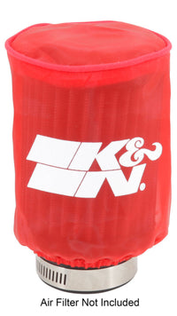 Thumbnail for K&N Drycharger Air Filter Wrap - Round Straight - Red Closed Top 3in Inside Dia x 4in Height
