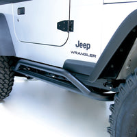 Thumbnail for Rugged Ridge RRC Rocker Guards Black 87-06 Jeep Wrangler