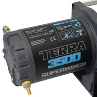 Thumbnail for Superwinch 3500 LBS 12V DC 7/32 in x 32 ft Steel Rope Terra 3500 Winch - Gray Wrinkle