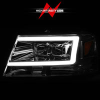 Thumbnail for ANZO 2004-2008 Ford  F-150 Projector Headlights w/ Light Bar Chrome Housing