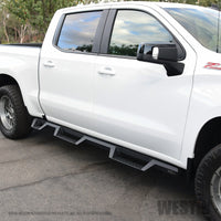 Thumbnail for Westin 2019 Chevrolet Silverado/Sierra 1500 (5.5ft) Drop Wheel to Wheel Nerf Step Bars - Txt Black